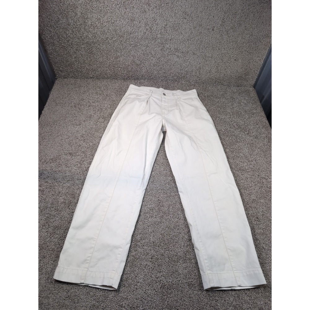 AYR The Recess Cream Wide Leg Pleated Cropped Pants Womens Size 29‎